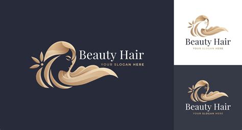 Woman Hair Salon Gold Gradient Logo Design 3231391 Vector Art At Vecteezy