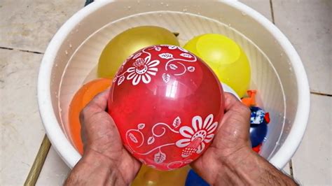 Pop Colorful Water Balloons Popping Balloon Slow Motion Youtube
