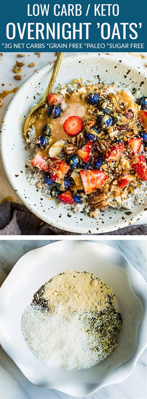 We may earn commission from links on this page, but we only recommend products we back. Keto Overnight Oats | Make ahead breakfast, Low carb ...