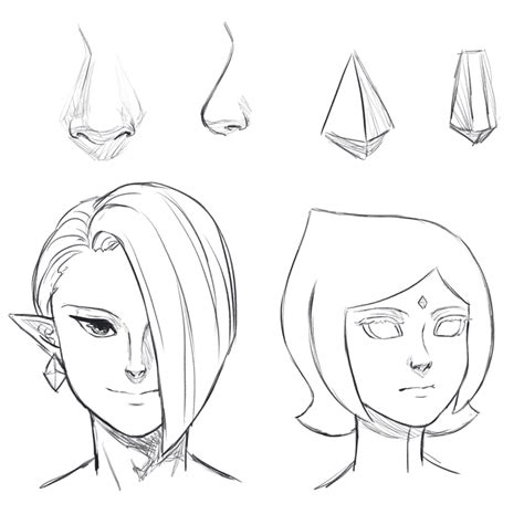 How To Draw A Nose Anime Style A Wedge For The Nose A Lazy No More