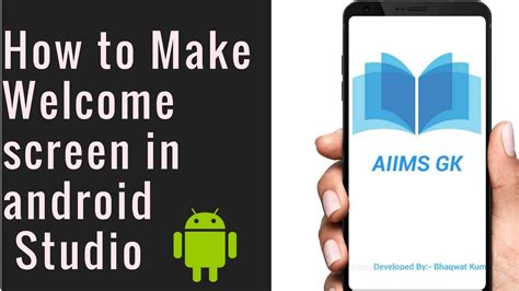 How To Make Welcome Screen Splash Screen In Android Studio Youtube