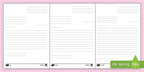 Narrow Lined Formal Letter Template Cfe Teaching Resource