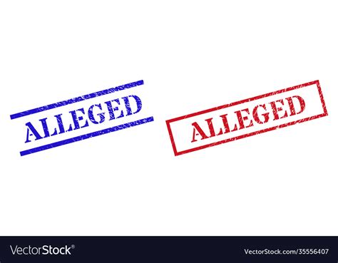 Alleged Textured Scratched Seal Stamps Royalty Free Vector
