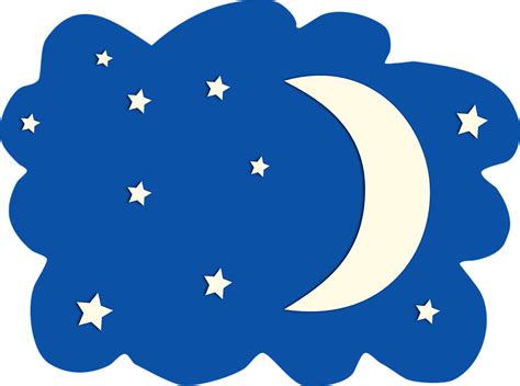 Kuu Tähdet Taivas Ilmainen Vektorigrafiikka Pixabayssa