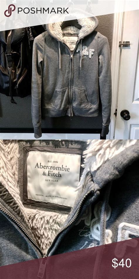 abercrombie and fitch faux fur lined zip up hoodie hoodies abercrombie and fitch tops