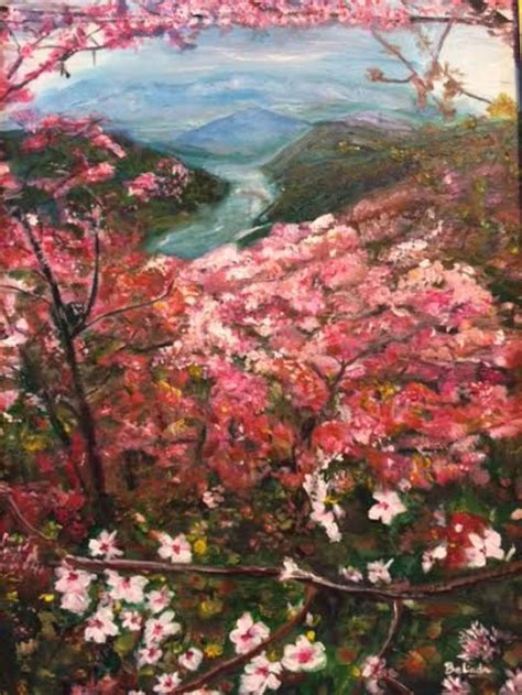 Canopy Of Cherry Blossoms Artwork By Belinda Low Buy Art On Artplode