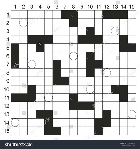 Crossword Puzzle Template Vector Square Puzzle Stock Vector Royalty