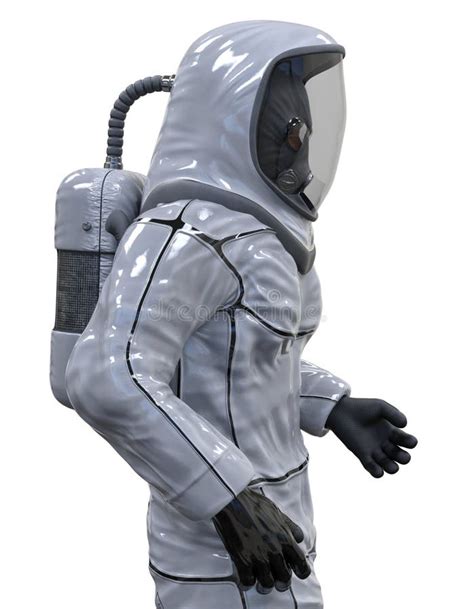 Man In A Biohazard Suit Isolated On White 3d Illustration Stock Illustration Illustration Of