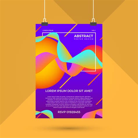 Abstract Colourful Poster Design Vector Template 524968 Vector Art At