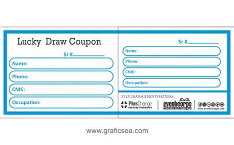 Lucky Draw Coupon Cdr File Template Free Download Graficsea