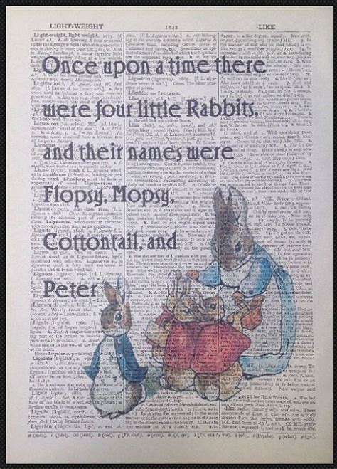 The young prince said 'bird.'. Peter Rabbit Beatrix Potter Quote Vintage Dictionary Print | Etsy | Vintage dictionary ...