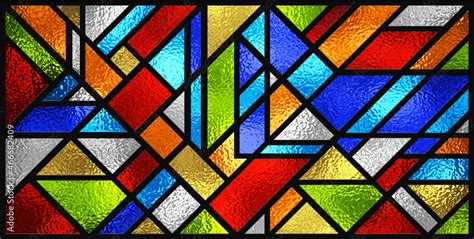 Stained Glass Window Abstract Colorful Stained Glass Background Art Deco Decor For Interior