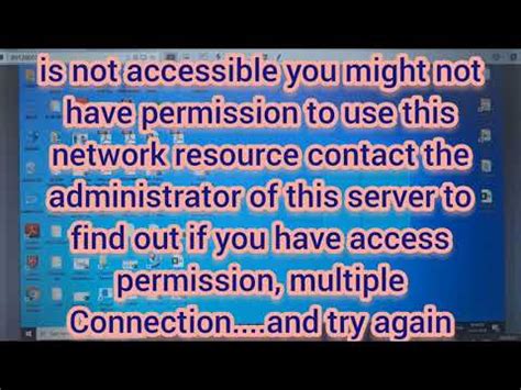 Is Not Accessible You Might Not Have Permission To Use This Network Resource Contact The Try