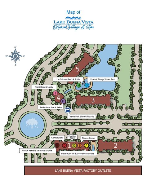 Resort Map Lake Buena Vista Resort Village And Spa