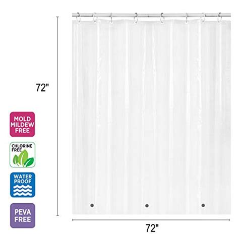 Harborest Clear Shower Curtain Liner 72x72 Plastic Shower Curtain Liner 3 Gauge Peva