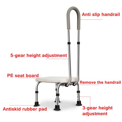 Bathtub Shower Chair Step Stool Handle Portable Non Slip Medical Safety