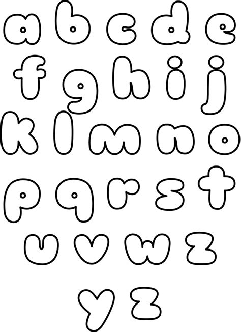 Lowercase Bubble Letters Printable Nerdy Caterpillar Lettering