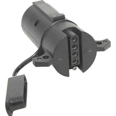 In new zealand the standard connection is the flat 7 pin plug, although we carry adaptors for the older. Hopkins Towing Solutions Plug-In Simple Trailer Light Wiring Adapter — 7 RV Blade to 5 Wire Flat ...