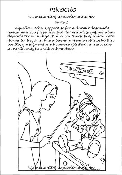 Cuento De Pinocho Para Colorear