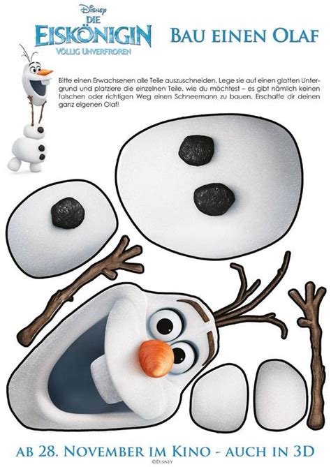 Ausmalbilder schneemann winter zum ausdrucken kostenlos ~ der winter ist endlich da. Basteln mit Kindern - Kostenlose Bastelvorlage Sonstige Bastelanleitungen: Die Eiskönigin: Olaf ...