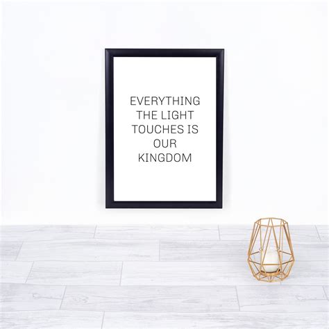 Everything The Light Touches Is Our Kingdom Lion King Quote Etsy