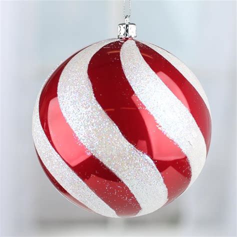 What that means is while you are making the knots, you will be. Large Sparkling Candy Cane Swirl Ball Ornament - Christmas ...