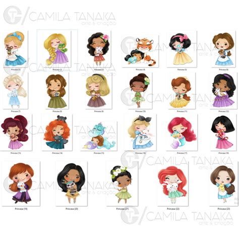 Kit Digital Princesas Disney Mascotes Pague 1 Leve 3 Elo7