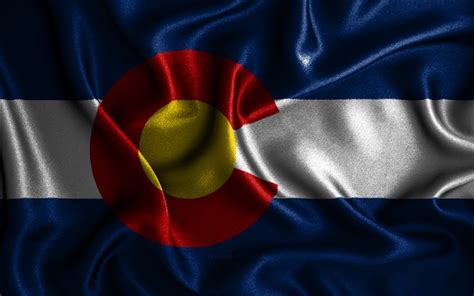 Download Wallpapers Colorado Flag 4k Silk Wavy Flags American States