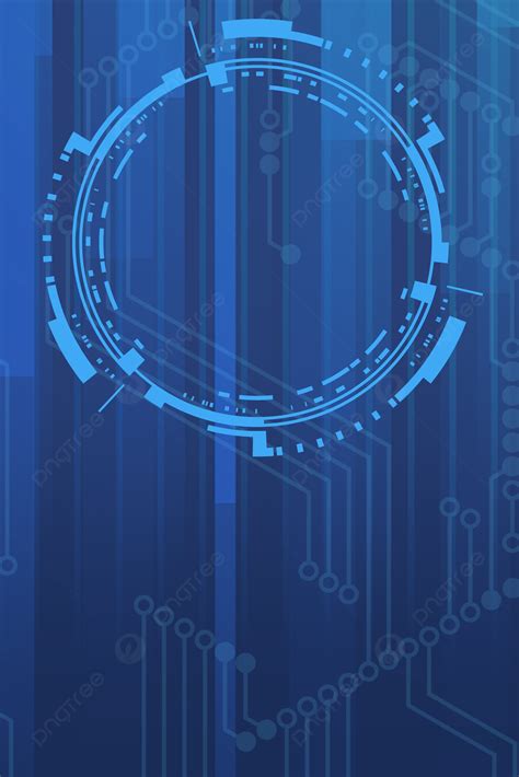 Blue Technology Sense Strongest Brain Design Poster Background