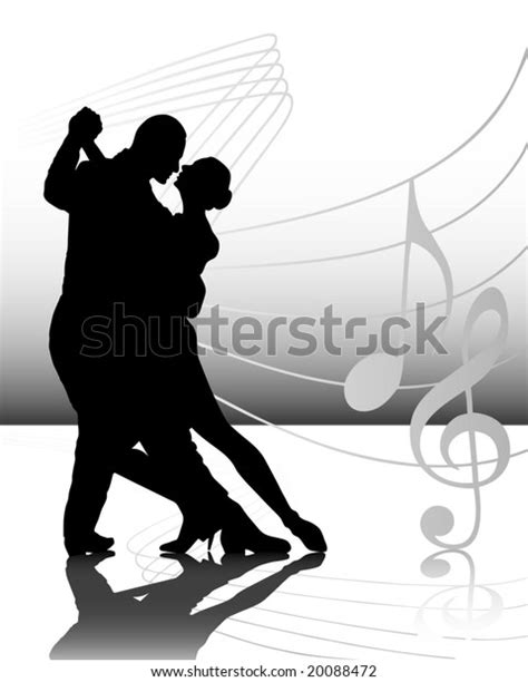 Vector Illustration Couple Dancing Stock Vector Royalty Free 20088472