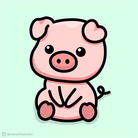 Cute Lucky Pig Piglet Premium T Shirt In 2023 Pig Illustration Pig