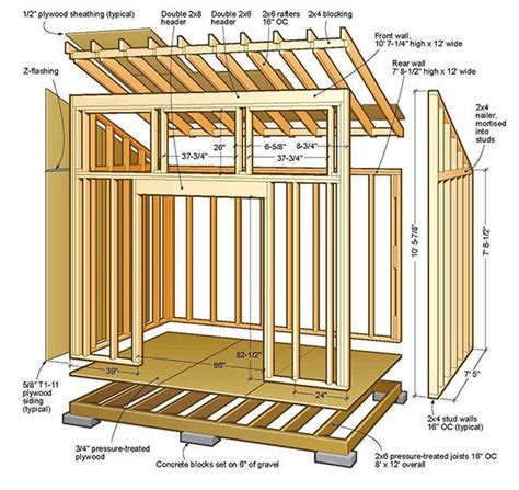 8×12 Lean To Shed Plans And Blueprints For Lovely Garden Shed