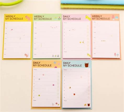 Aliexpress Com Buy New Cute Weekly Daily Schedule Notepad Sticky