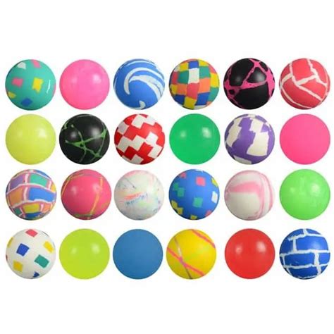 27mm 1 Inch Assorted Mixed High Bounce Super Balls 2000 Count Case