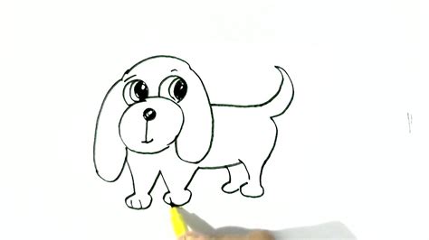 How To Draw Easy Dog In Easy Steps For Children