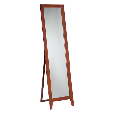 Paloma Free Standing Full Length Floor Mirror Brown Wood Frame 15w X