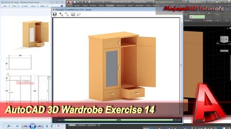 Autocad 3d Modeling Wardrobe Tutorial Exercise 14