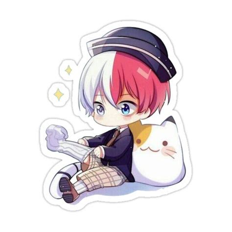 Kawaii Shoto Todoroki Chibi Mha Sticker By Eidlike Chàng Trai Anime