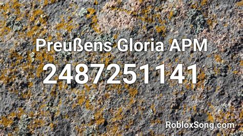 We have all popular music ids. Preußens Gloria APM Roblox ID - Roblox music codes