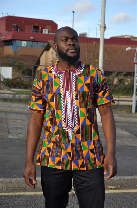 Men African Kente Shirt African Clothing Store