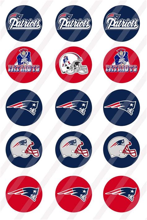 New England Patriots Digital Collage Sheet Size 4x6 For Bottlecaps 1