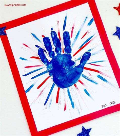 Handprint Fireworks Gather Up The Kids And Make This Darling