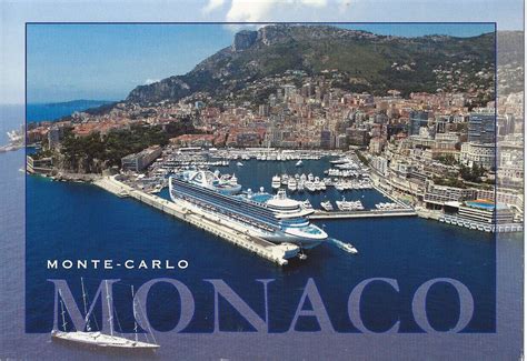 Monaco is a tiny, hilly wedge driven into the french mediterranean coast; A Journey of Postcards: A postcard from Monaco