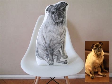 Personalized Custom Dog Pillow Lifelike Portrait Realistic Pet Etsy