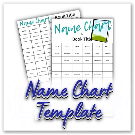 Name Chart Template Shental Henrie