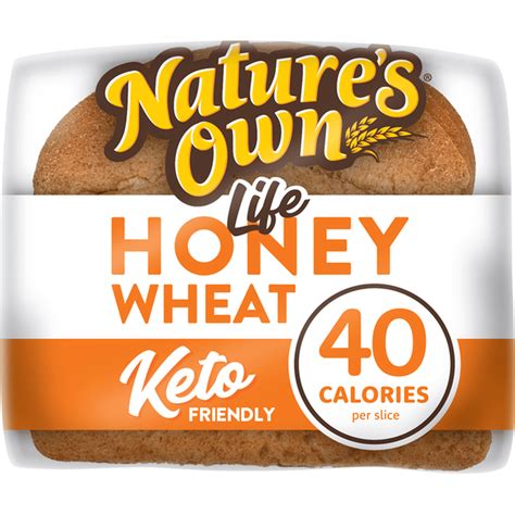 Natures Own Life 40 Calories Honey Wheat Enriched Bread