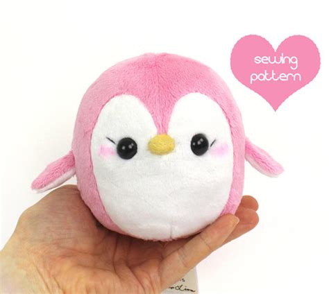 Get started on a new sewing project with these free sewing printable patterns! PDF sewing pattern Penguin stuffed animal easy kawaii cute
