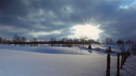 Snowy Fields Timelapse Timelapse Of Sun Going Down Over Snow Covered