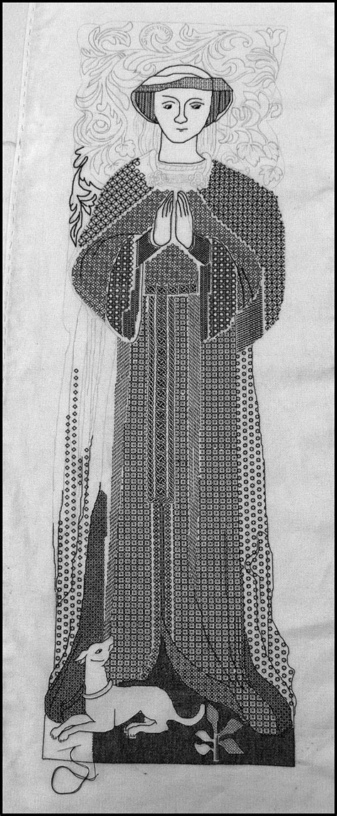 Lady Margaret Work In Progress By Liz Almond Blackwork Patterns