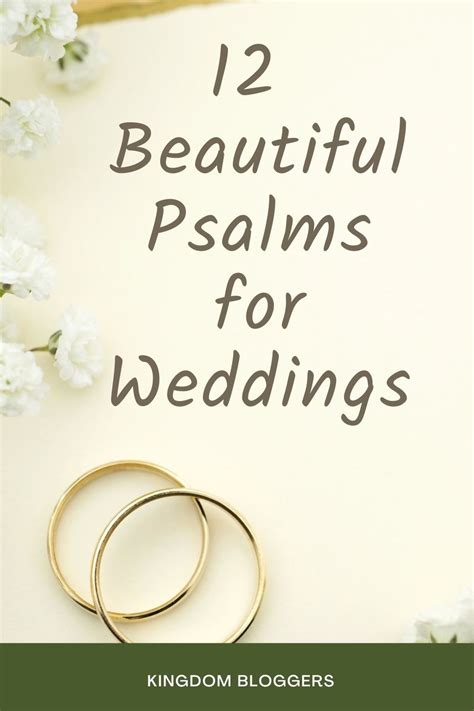 Beautiful Psalms For Weddings